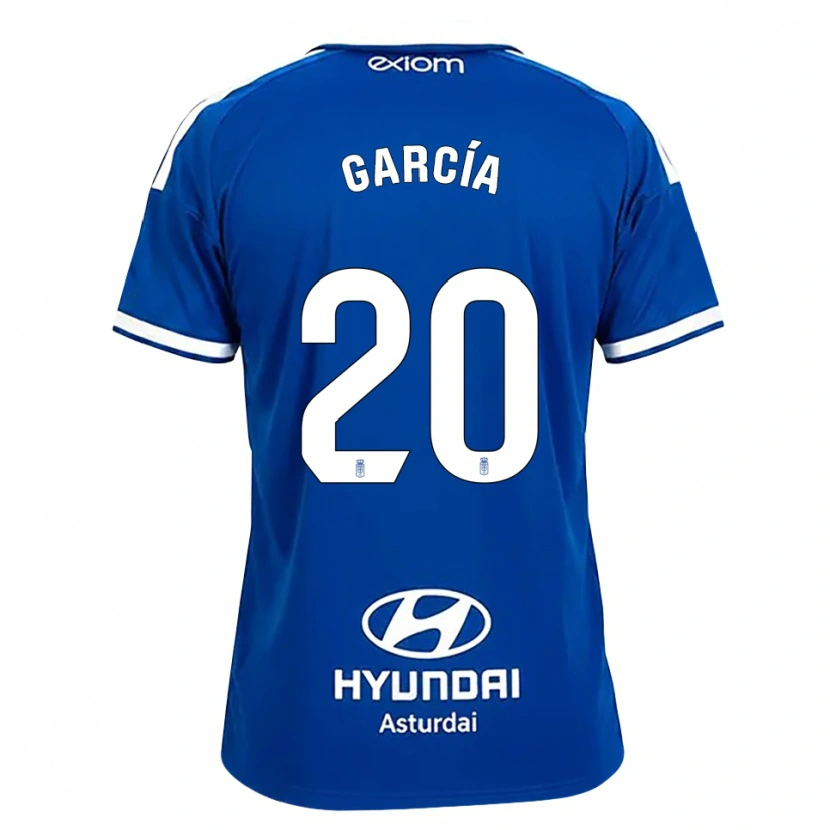 Danxen Mujer Camiseta Pelayo García #20 Azul Mediano Blanco 1ª Equipación 2026/27 La Camisa