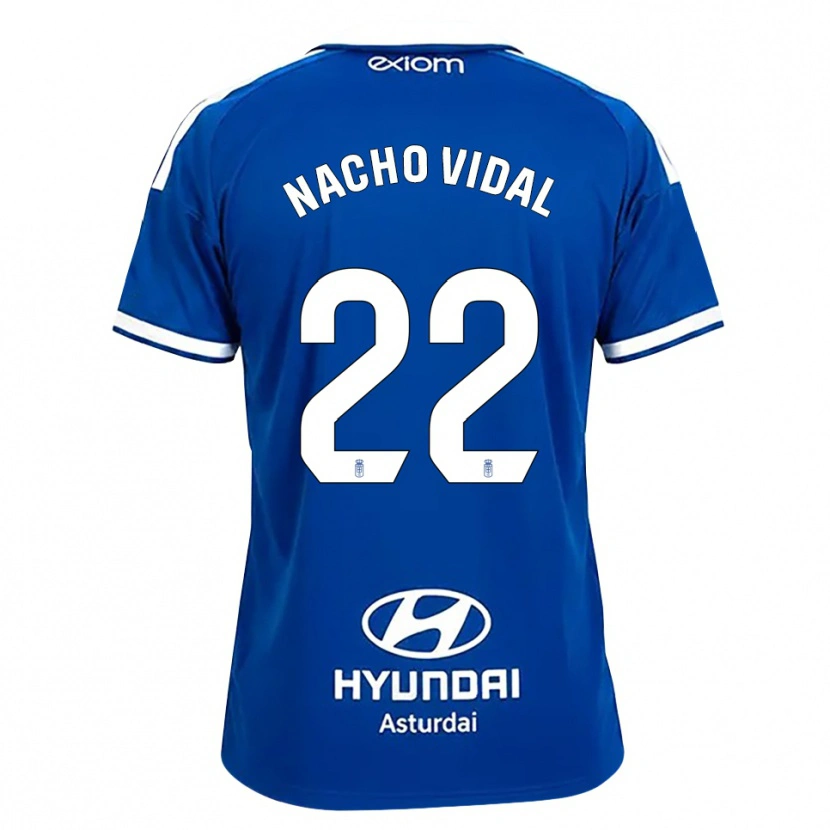 Danxen Mujer Camiseta Nacho Vidal #22 Azul Mediano Blanco 1ª Equipación 2026/27 La Camisa