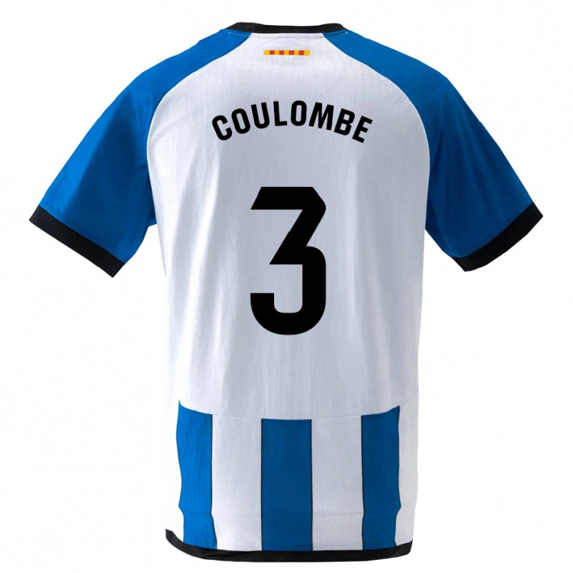 Danxen Mujer Camiseta Thomas Coulombe #3 Azul Real Blanco 1ª Equipación 2026/27 La Camisa