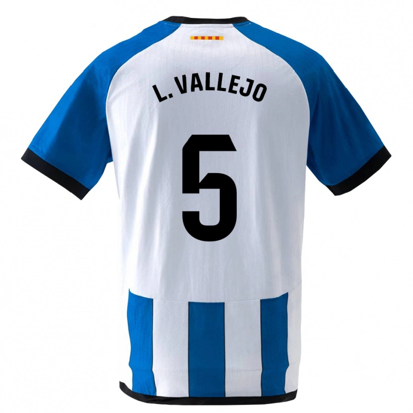 Danxen Mujer Camiseta Lucía Vallejo Blázquez #5 Azul Real Blanco 1ª Equipación 2026/27 La Camisa