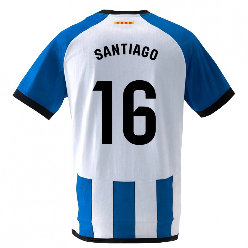Danxen Mujer Camiseta Alejandro Santiago #16 Azul Real Blanco 1ª Equipación 2026/27 La Camisa