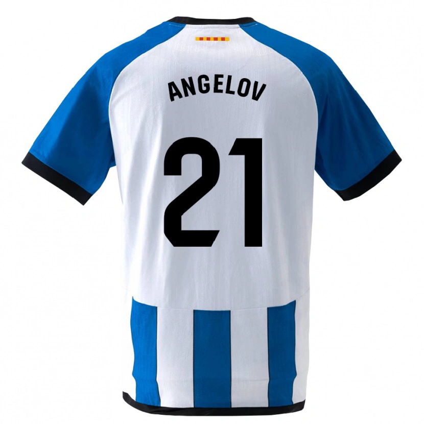 Danxen Mujer Camiseta Georgi Angelov #21 Azul Real Blanco 1ª Equipación 2026/27 La Camisa