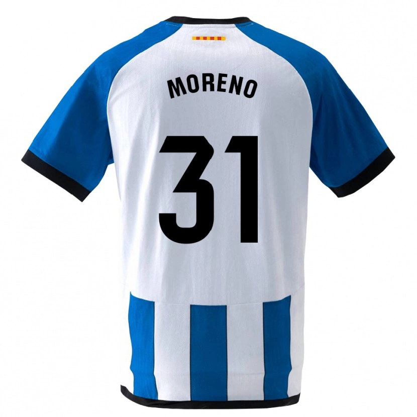 Danxen Mujer Camiseta Jan Moreno #31 Azul Real Blanco 1ª Equipación 2026/27 La Camisa