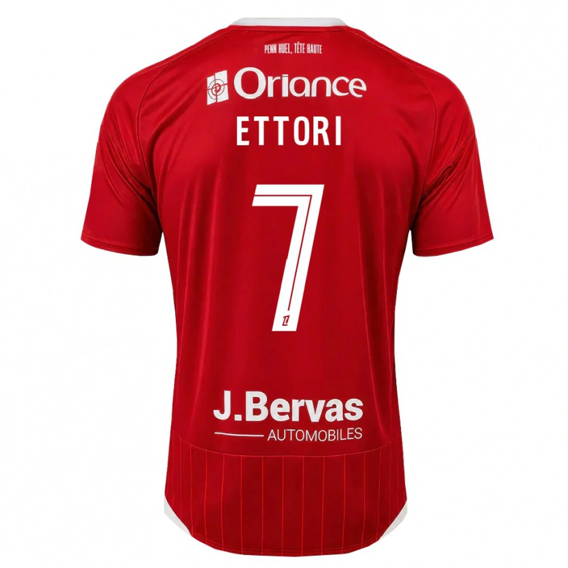 Danxen Mujer Camiseta Yanis Ettori #7 Blanco Rojo 1ª Equipación 2026/27 La Camisa