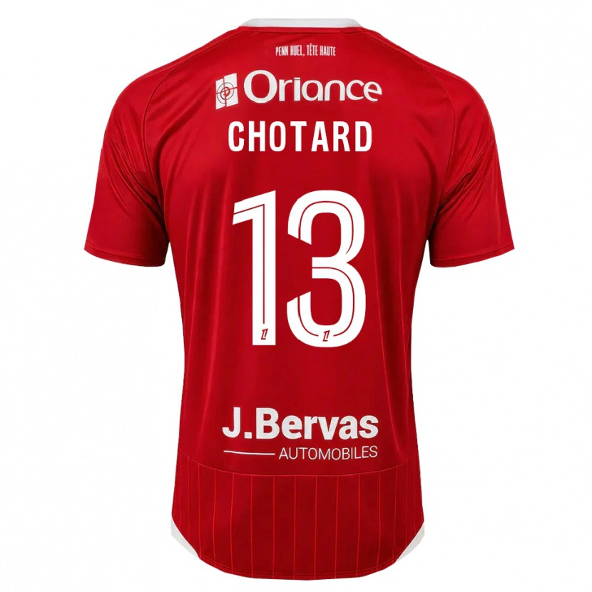 Danxen Mujer Camiseta Joris Chotard #13 Blanco Rojo 1ª Equipación 2026/27 La Camisa