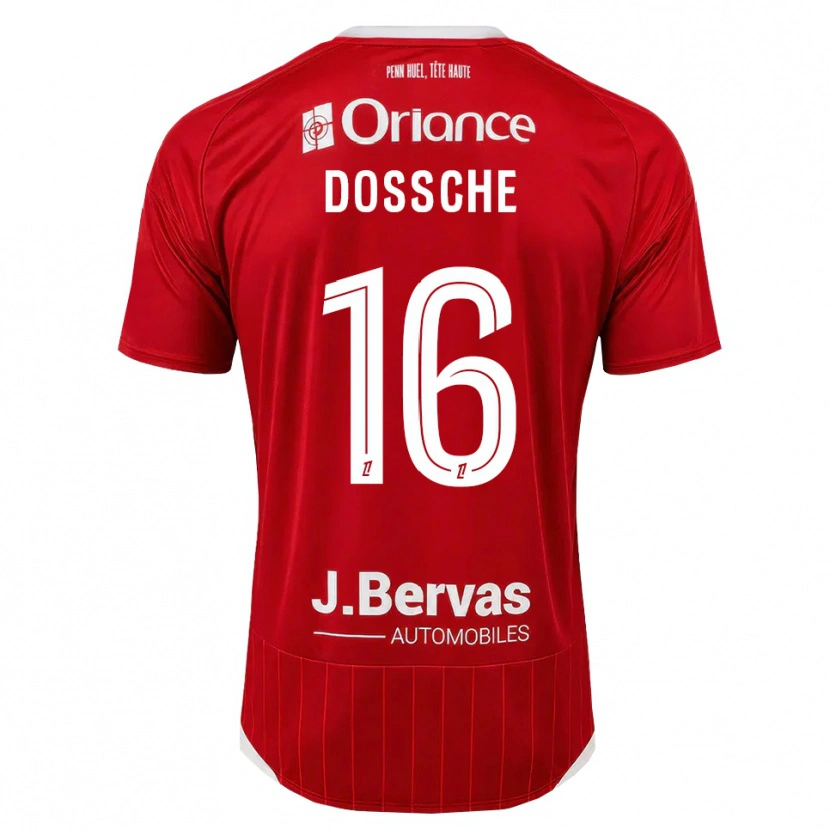 Danxen Mujer Camiseta Marvin Dossche #16 Blanco Rojo 1ª Equipación 2026/27 La Camisa