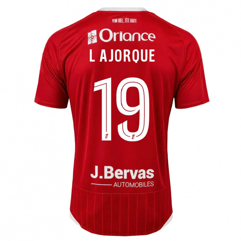 Danxen Mujer Camiseta Ludovic Ajorque #19 Blanco Rojo 1ª Equipación 2026/27 La Camisa