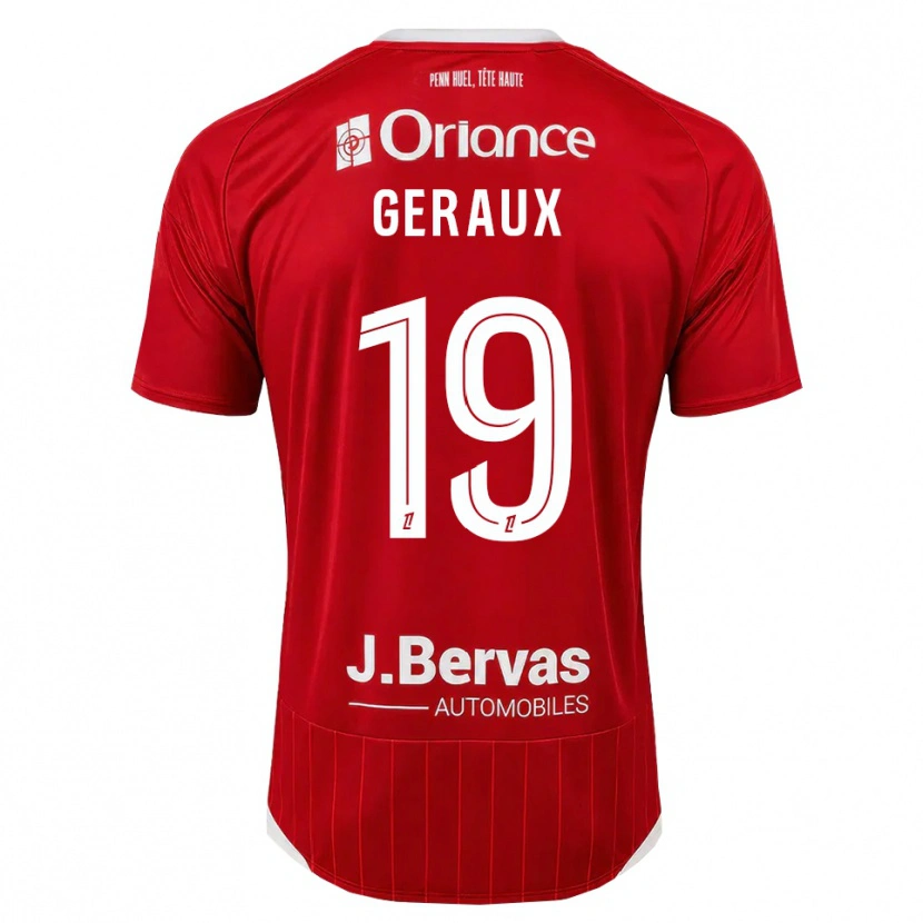Danxen Mujer Camiseta Noan Geraux #19 Blanco Rojo 1ª Equipación 2026/27 La Camisa