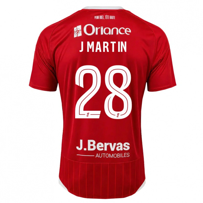 Danxen Mujer Camiseta Jonas Martin #28 Blanco Rojo 1ª Equipación 2026/27 La Camisa