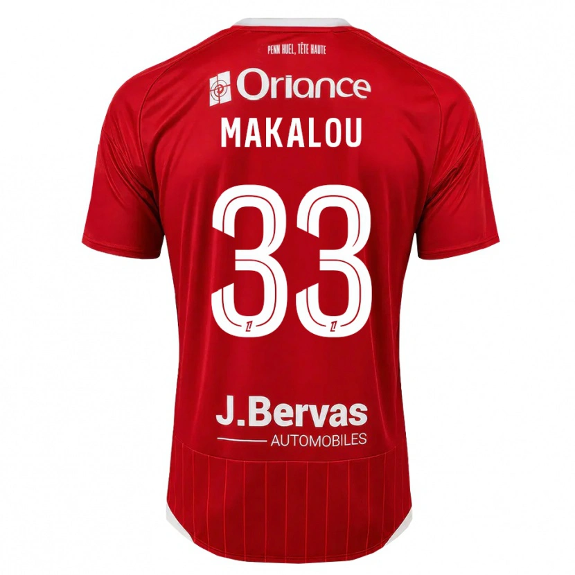 Danxen Mujer Camiseta Hamidou Makalou #33 Blanco Rojo 1ª Equipación 2026/27 La Camisa
