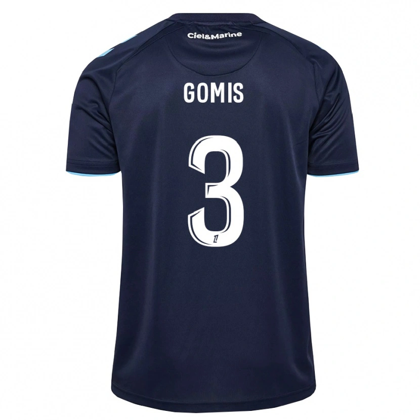 Danxen Mujer Camiseta Georges Gomis #3 Azul Aciano Azul Medianoche 1ª Equipación 2026/27 La Camisa