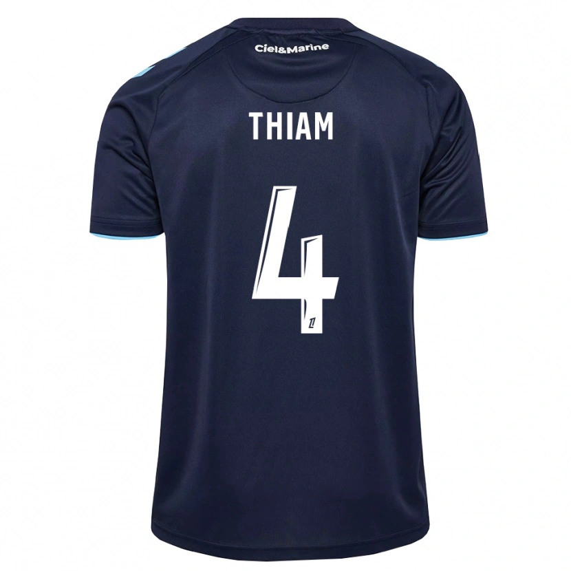 Danxen Mujer Camiseta Tidjani Thiam #4 Azul Aciano Azul Medianoche 1ª Equipación 2026/27 La Camisa