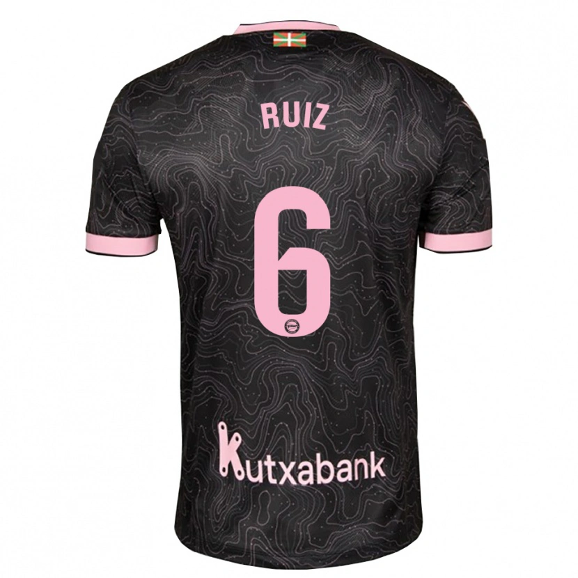 Danxen Mujer Camiseta Markel Ruiz #6 Negro Rosa 2ª Equipación 2026/27 La Camisa