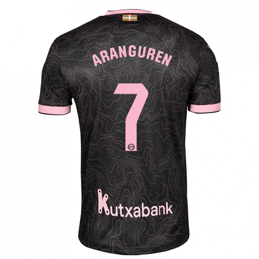 Danxen Mujer Camiseta Aitor Aranguren #7 Negro Rosa 2ª Equipación 2026/27 La Camisa
