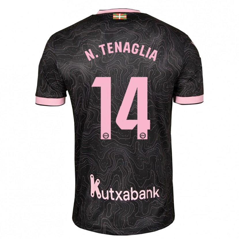 Danxen Mujer Camiseta Nahuel Tenaglia #14 Negro Rosa 2ª Equipación 2026/27 La Camisa