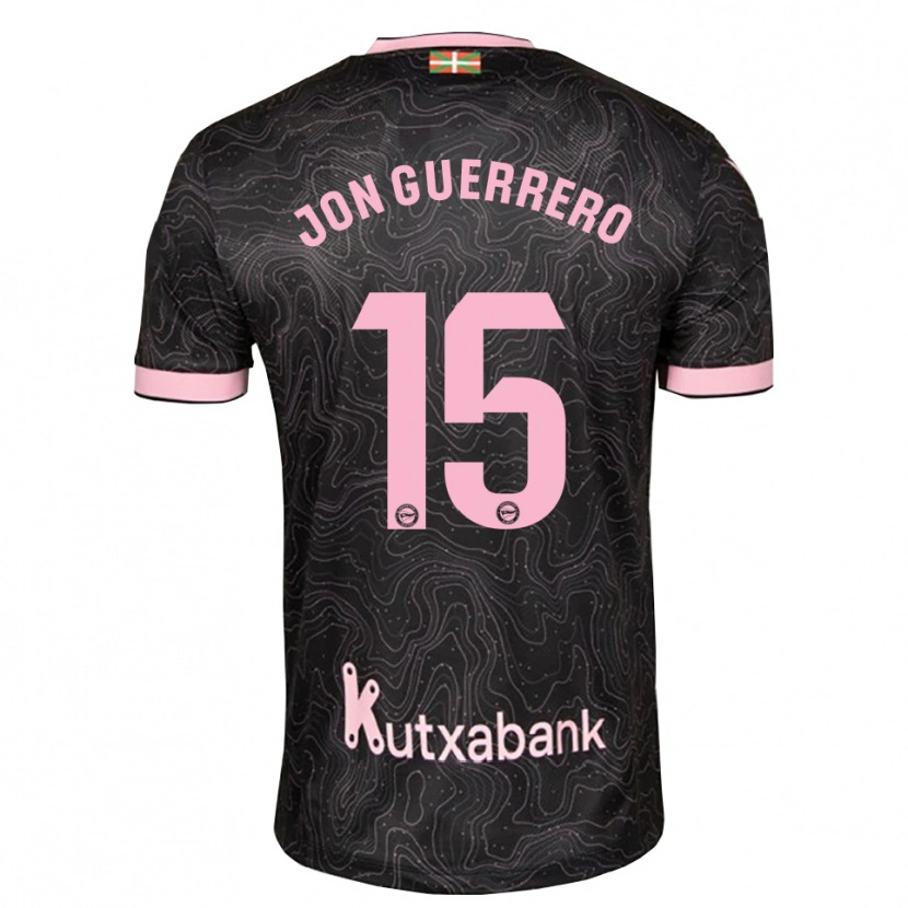 Danxen Mujer Camiseta Julen Jon Guerrero #15 Negro Rosa 2ª Equipación 2026/27 La Camisa