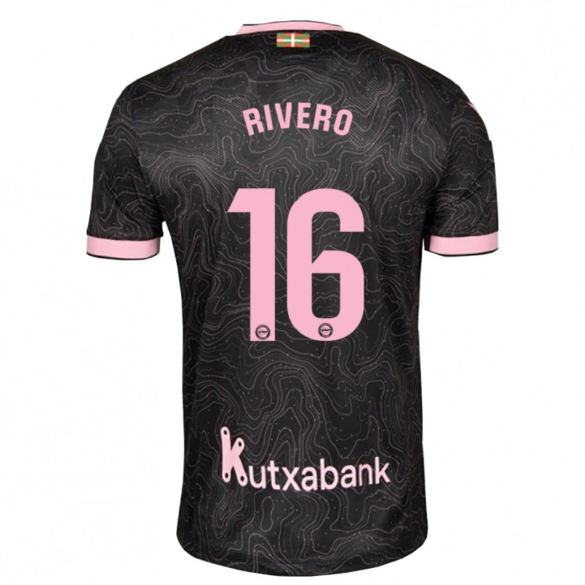 Danxen Mujer Camiseta Almudena Rivero #16 Negro Rosa 2ª Equipación 2026/27 La Camisa