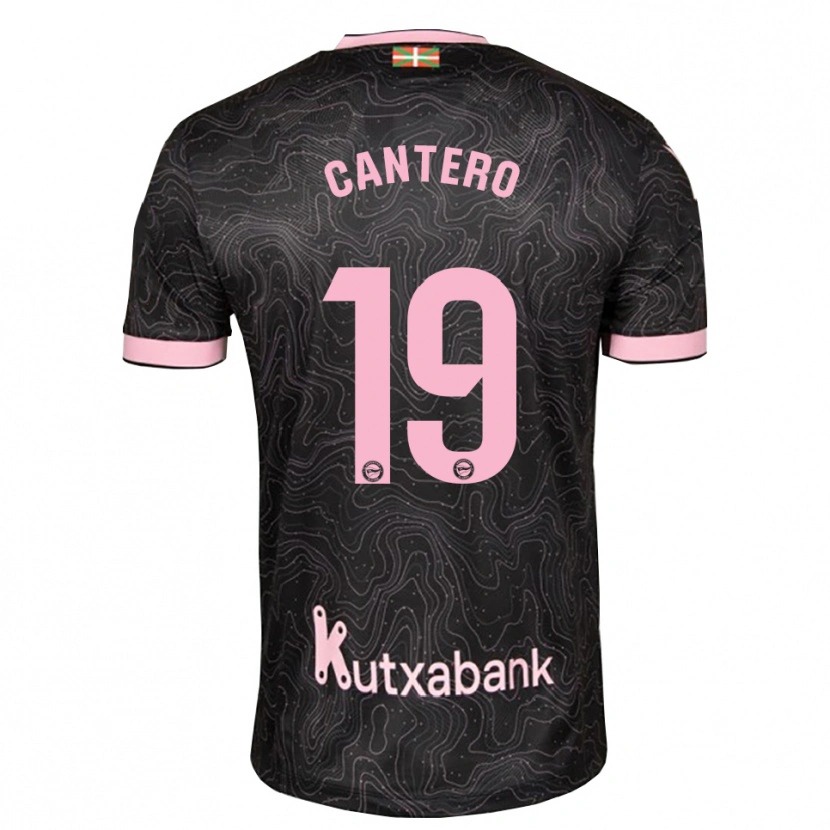 Danxen Mujer Camiseta Adrian Cantero #19 Negro Rosa 2ª Equipación 2026/27 La Camisa