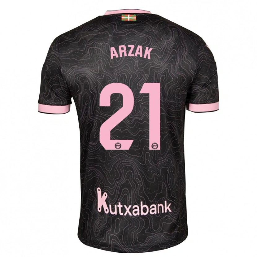Danxen Mujer Camiseta Andoni Arzak #21 Negro Rosa 2ª Equipación 2026/27 La Camisa