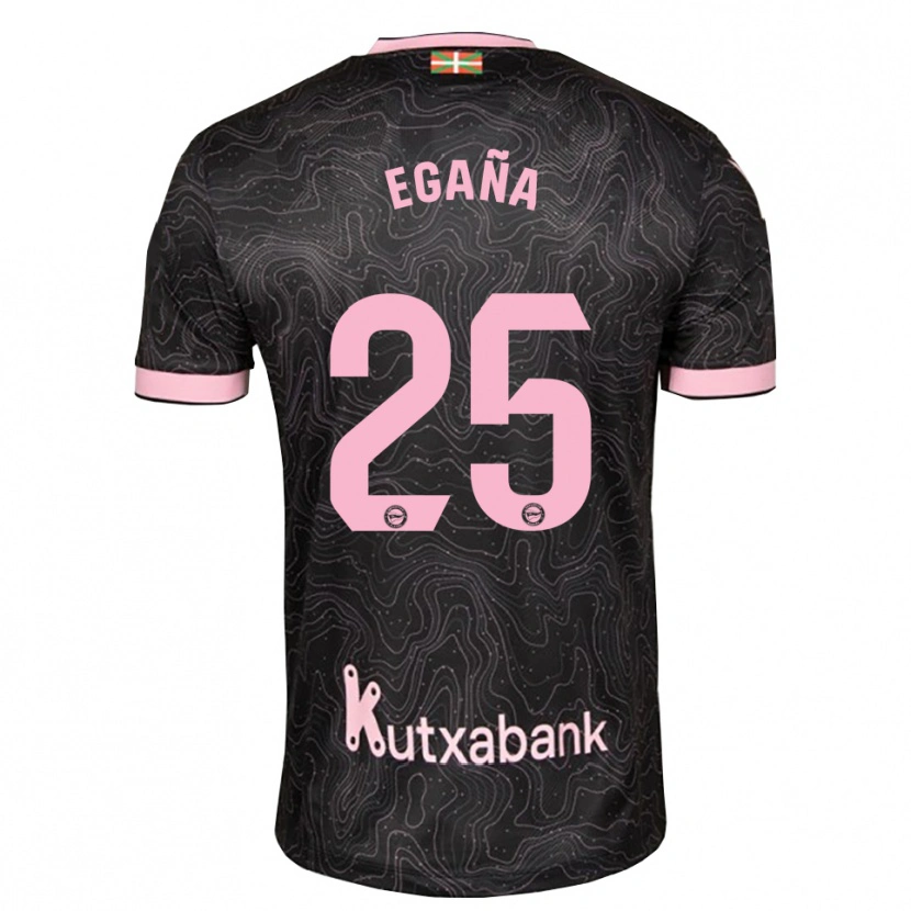 Danxen Mujer Camiseta Eider Egaña #25 Negro Rosa 2ª Equipación 2026/27 La Camisa