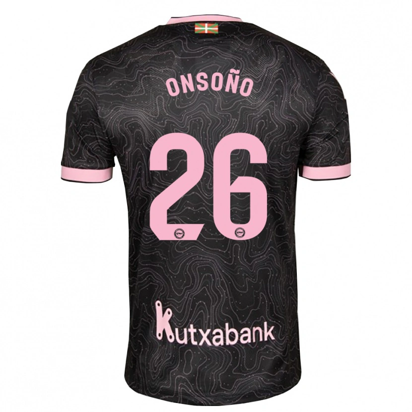 Danxen Mujer Camiseta Lorea Onsoño #26 Negro Rosa 2ª Equipación 2026/27 La Camisa