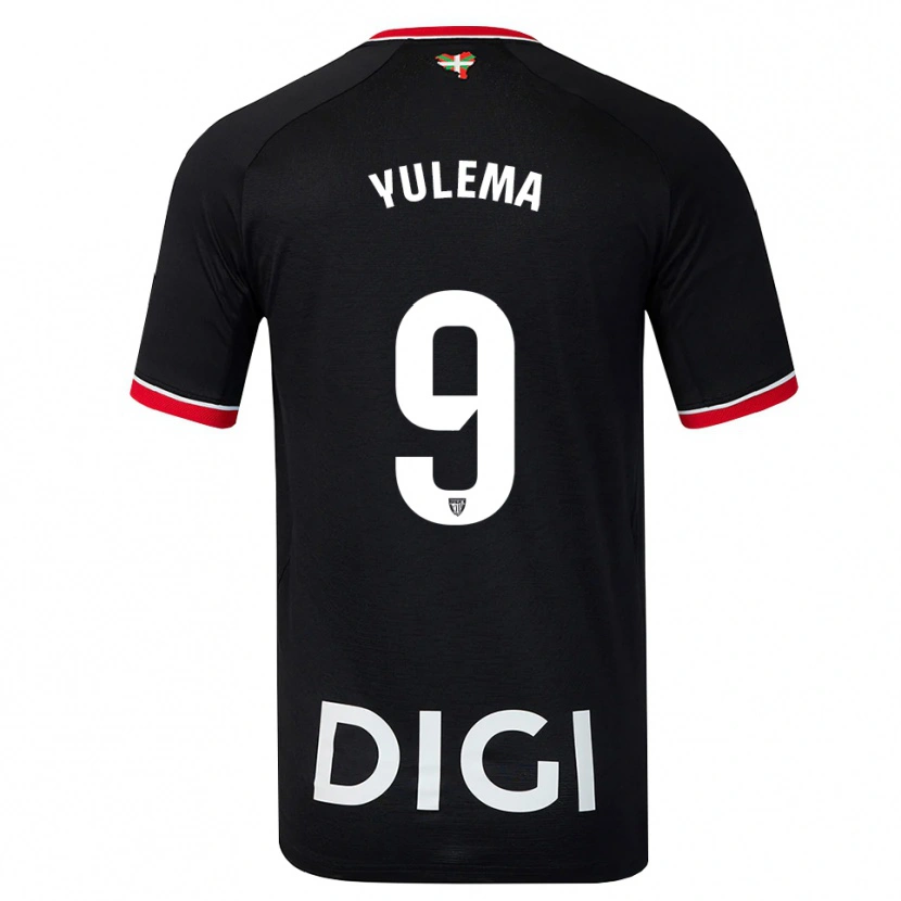 Danxen Mujer Camiseta Yulema Corres Somovilla #9 Negro Blanco Rojo 2ª Equipación 2026/27 La Camisa