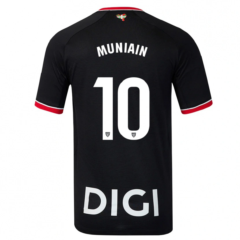Danxen Mujer Camiseta Iker Muniain #10 Negro Blanco Rojo 2ª Equipación 2026/27 La Camisa