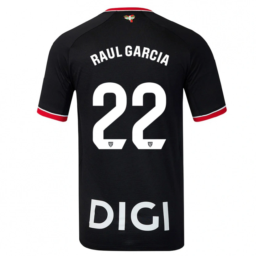 Danxen Mujer Camiseta Raul Garcia #22 Negro Blanco Rojo 2ª Equipación 2026/27 La Camisa