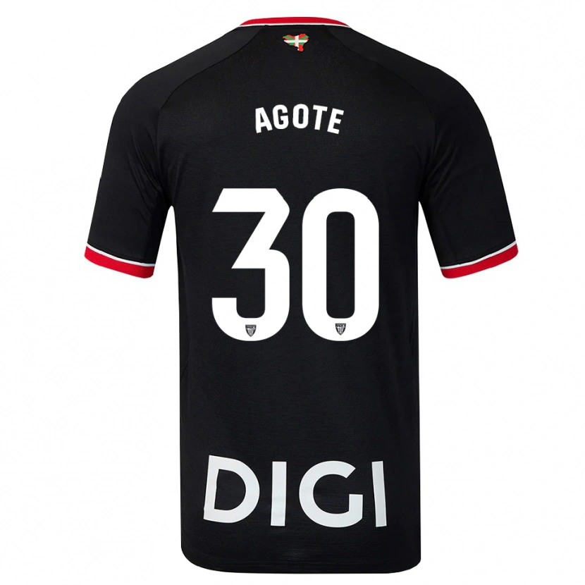 Danxen Mujer Camiseta Daniela Agote Aguirre #30 Negro Blanco Rojo 2ª Equipación 2026/27 La Camisa