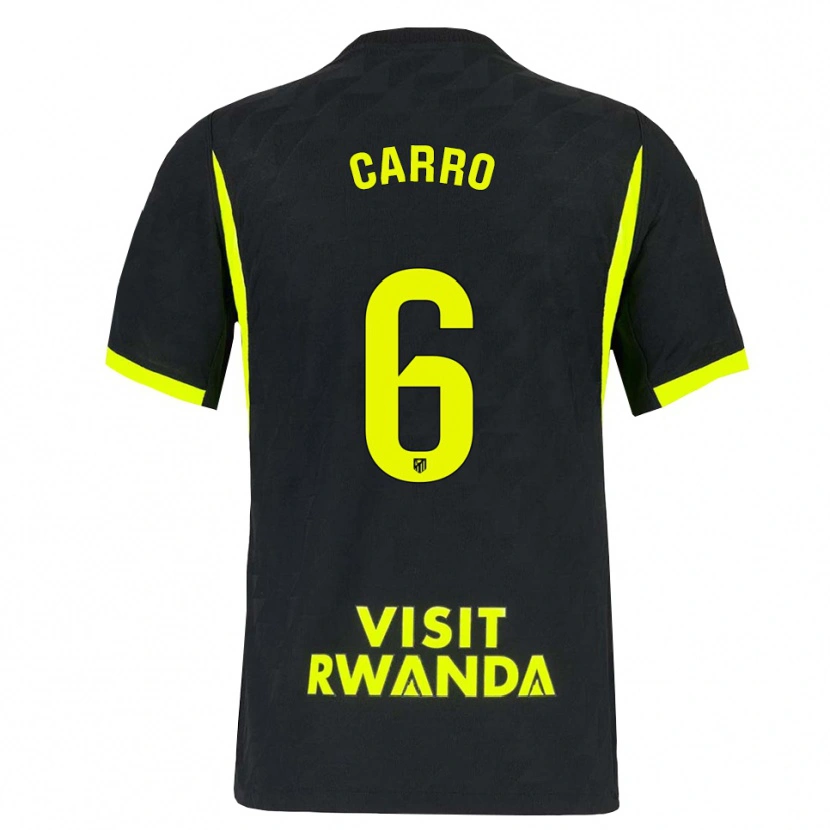 Danxen Mujer Camiseta Mikel Carro #6 Verde Brillante Negro 2ª Equipación 2026/27 La Camisa