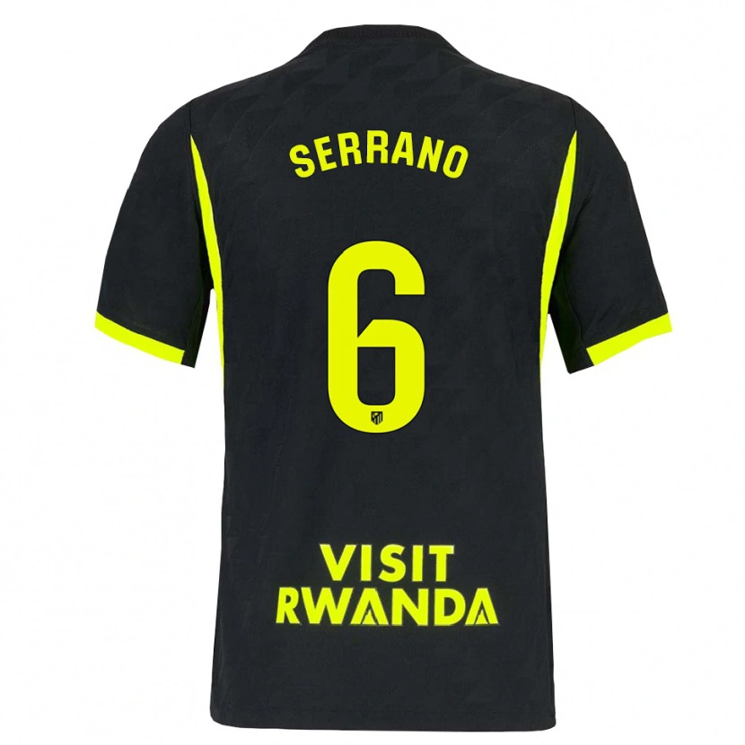 Danxen Mujer Camiseta Javi Serrano #6 Verde Brillante Negro 2ª Equipación 2026/27 La Camisa