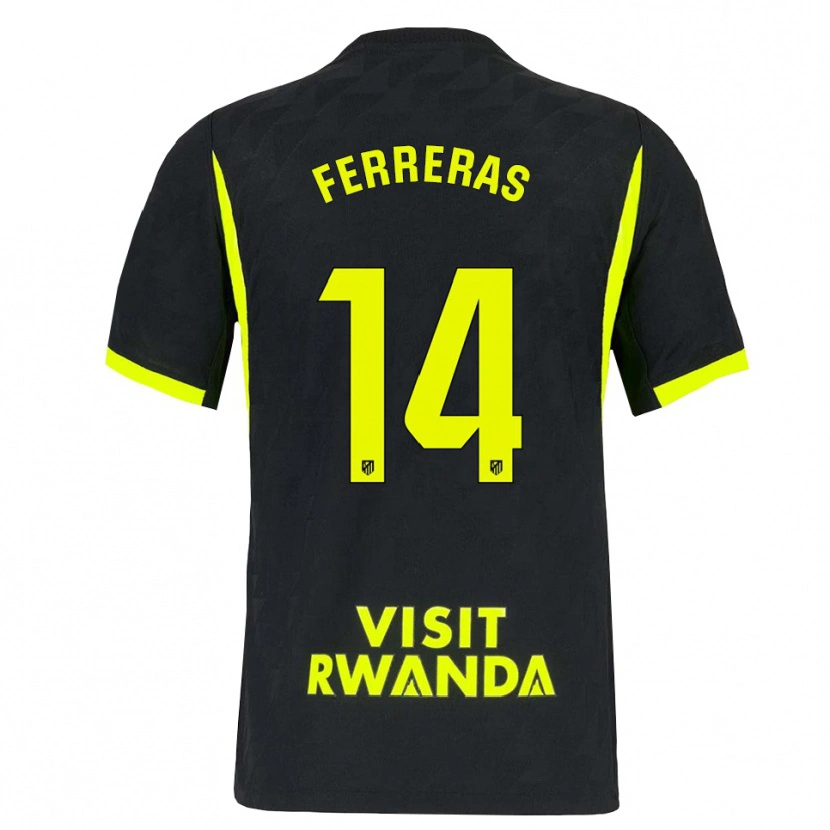 Danxen Mujer Camiseta Adrian Ferreras #14 Verde Brillante Negro 2ª Equipación 2026/27 La Camisa