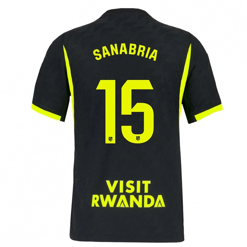 Danxen Mujer Camiseta Juan Sanabria #15 Verde Brillante Negro 2ª Equipación 2026/27 La Camisa