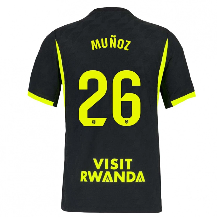 Danxen Mujer Camiseta Izan Muñoz #26 Verde Brillante Negro 2ª Equipación 2026/27 La Camisa