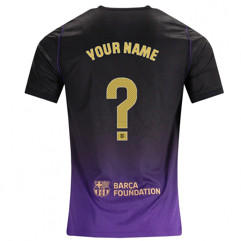Danxen Mujer Camiseta Su Nombre #0 Morado Amarillo Negro 2ª Equipación 2026/27 La Camisa