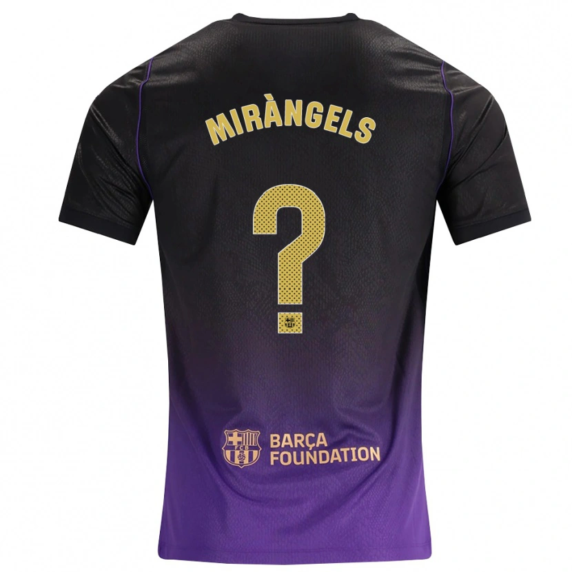 Danxen Mujer Camiseta Xavi Miràngels #0 Morado Amarillo Negro 2ª Equipación 2026/27 La Camisa