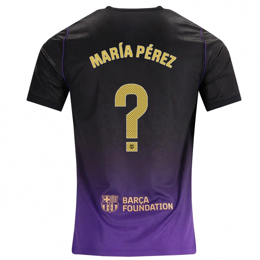Danxen Mujer Camiseta María Pérez #0 Morado Amarillo Negro 2ª Equipación 2026/27 La Camisa