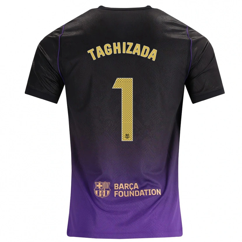Danxen Mujer Camiseta Eldar Taghizada #1 Morado Amarillo Negro 2ª Equipación 2026/27 La Camisa