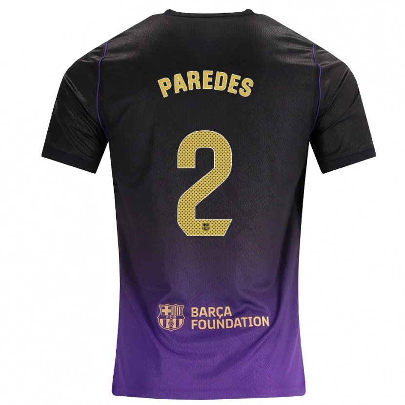 Danxen Mujer Camiseta Irene Paredes #2 Morado Amarillo Negro 2ª Equipación 2026/27 La Camisa