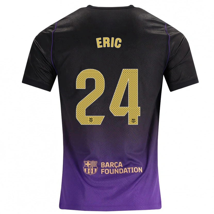 Danxen Mujer Camiseta Eric García #24 Morado Amarillo Negro 2ª Equipación 2026/27 La Camisa