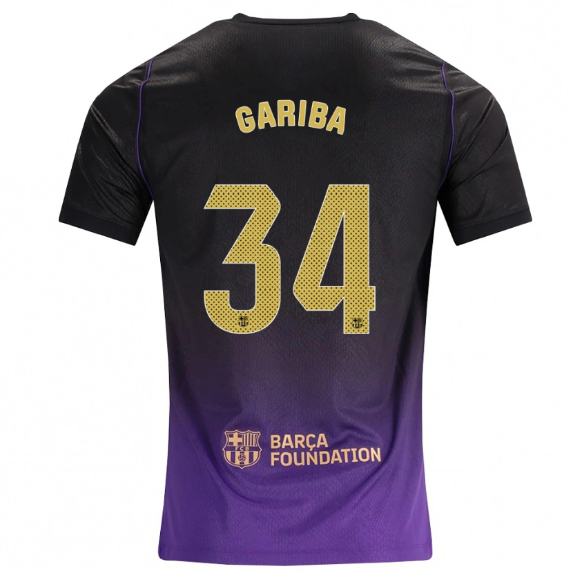 Danxen Mujer Camiseta Hafiz Gariba #34 Morado Amarillo Negro 2ª Equipación 2026/27 La Camisa