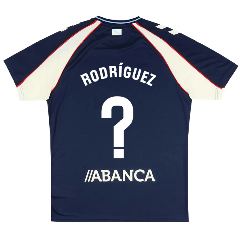 Danxen Mujer Camiseta Yago Rodríguez #0 Azul Real Rojo Blanco 2ª Equipación 2026/27 La Camisa