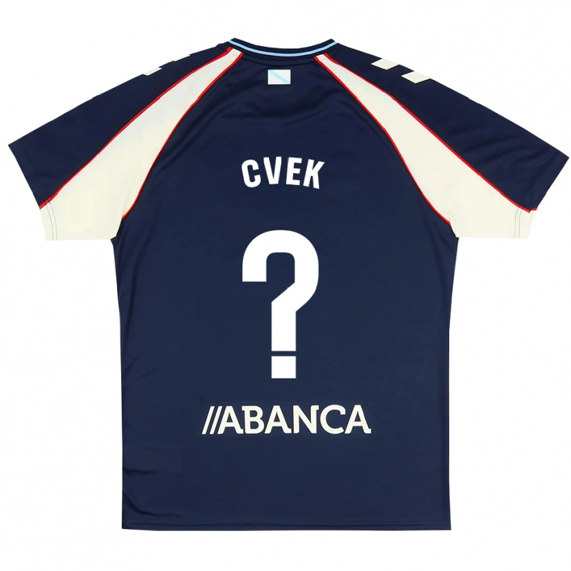 Danxen Mujer Camiseta William Cvek #0 Azul Real Rojo Blanco 2ª Equipación 2026/27 La Camisa