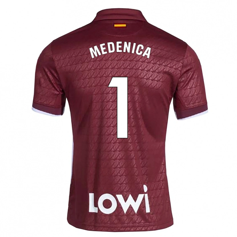 Danxen Mujer Camiseta Djordjije Medenica #1 Rojo Oscuro Blanco 2ª Equipación 2026/27 La Camisa