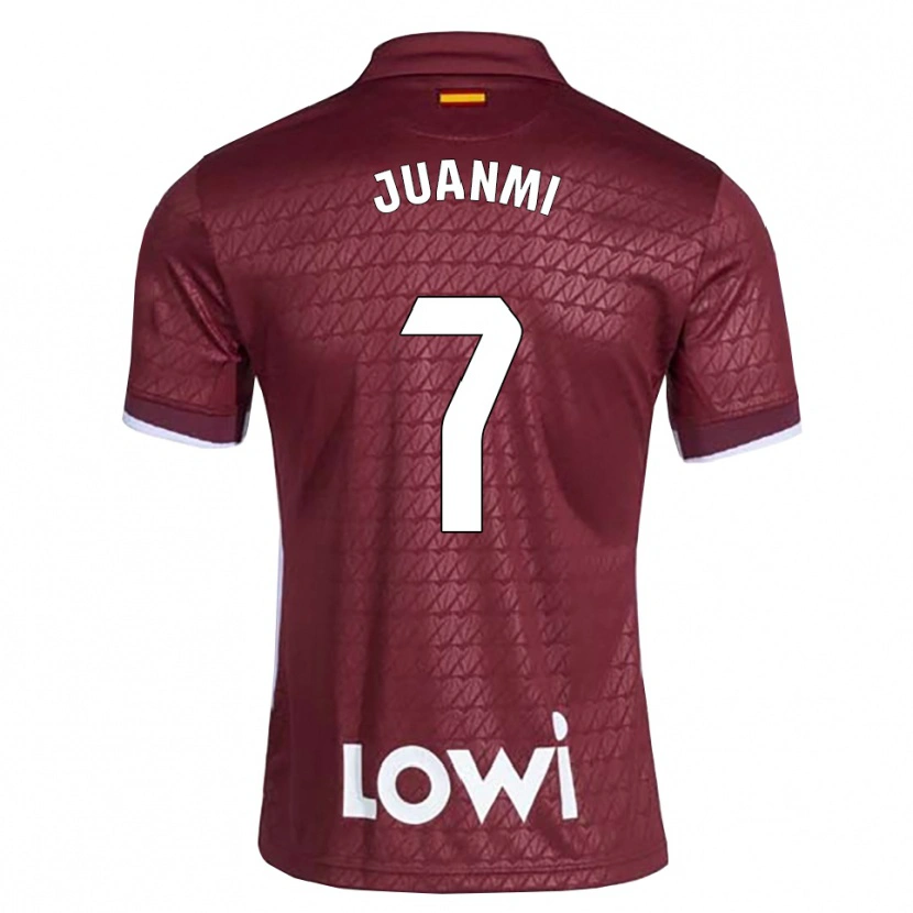 Danxen Mujer Camiseta Juan Miguel Jiménez López #7 Rojo Oscuro Blanco 2ª Equipación 2026/27 La Camisa
