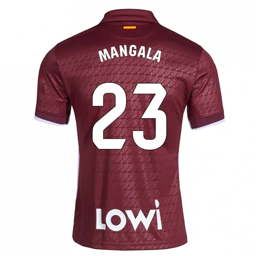 Danxen Mujer Camiseta Orel Mangala #23 Rojo Oscuro Blanco 2ª Equipación 2026/27 La Camisa