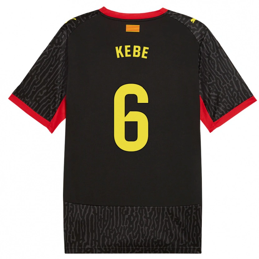 Danxen Mujer Camiseta Ibrahima Kébé #6 Negro Amarillo Rojo 2ª Equipación 2026/27 La Camisa