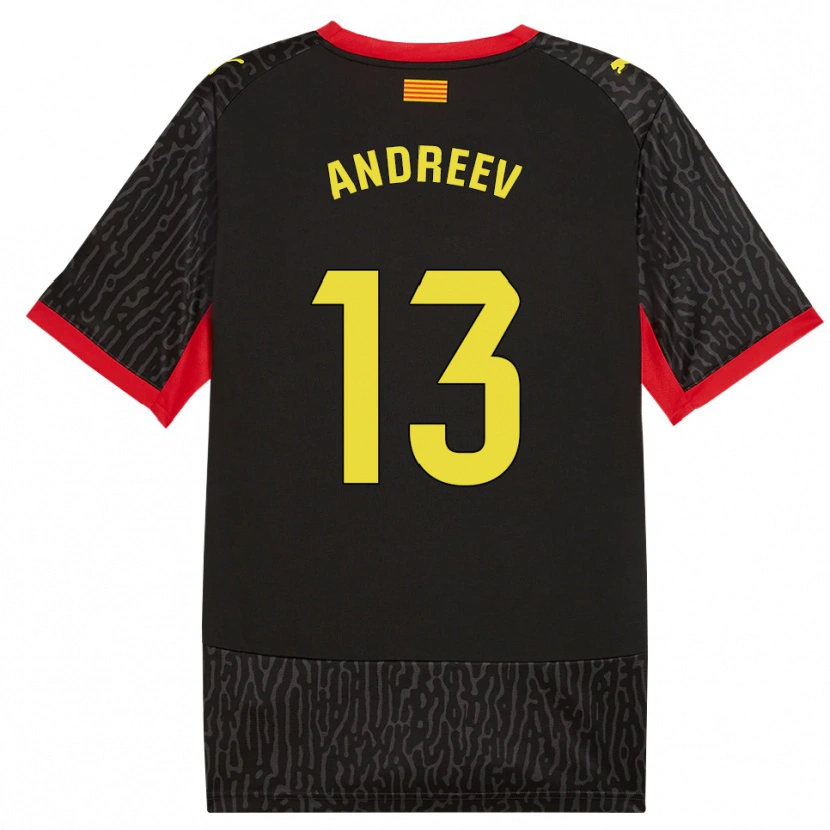 Danxen Mujer Camiseta Aleksandar Andreev #13 Negro Amarillo Rojo 2ª Equipación 2026/27 La Camisa