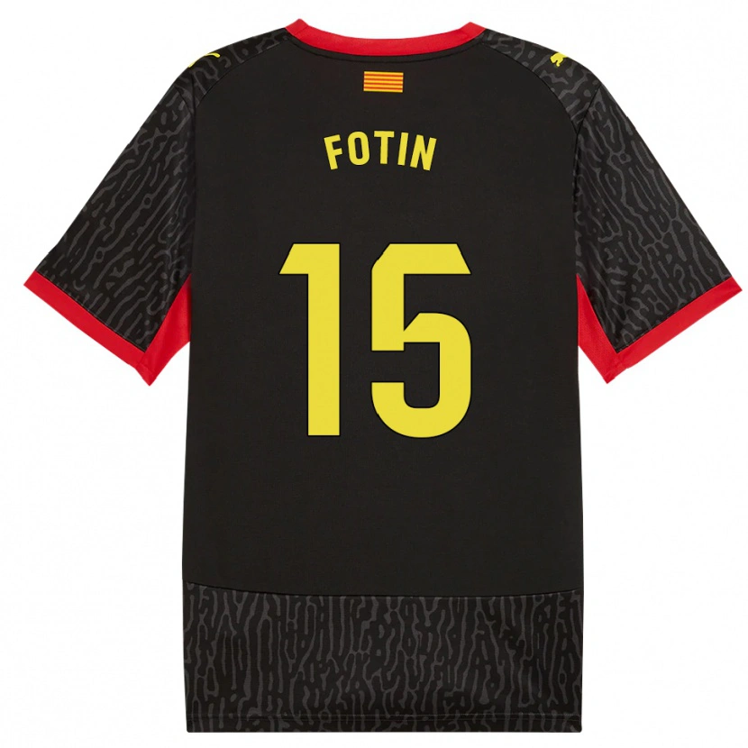 Danxen Mujer Camiseta Rareș Fotin #15 Negro Amarillo Rojo 2ª Equipación 2026/27 La Camisa