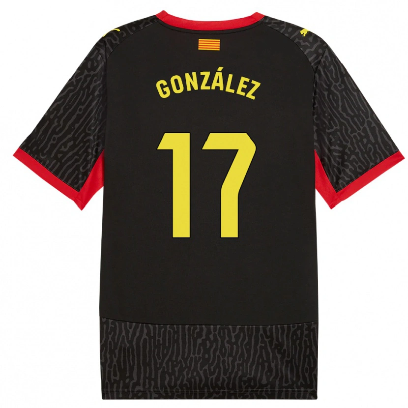 Danxen Mujer Camiseta Javi González #17 Negro Amarillo Rojo 2ª Equipación 2026/27 La Camisa